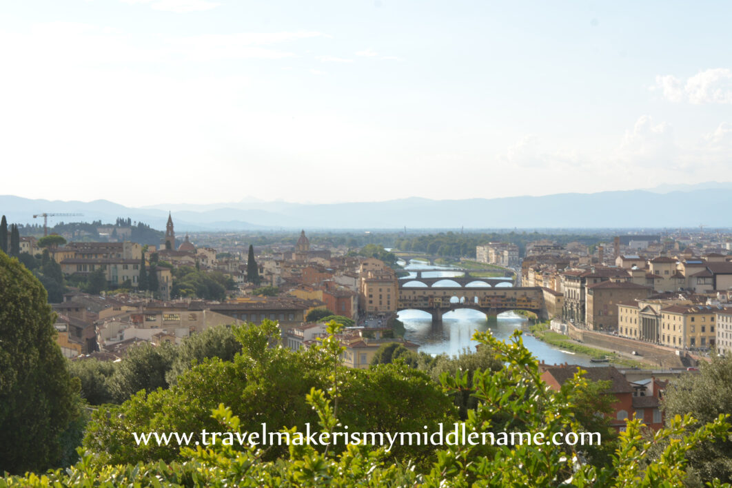 The view of the Arno River from the Piazzale Michelangelo, Florence, Italy. Photo copyright and credit: Author