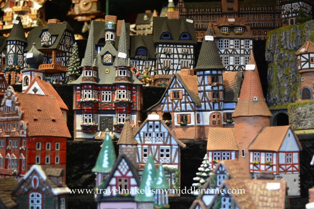Handmade clay smoking incense houses in the form of traditional half timbered houses