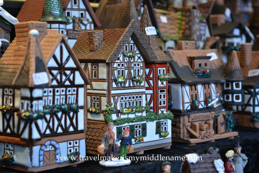 Handmade clay smoking incense houses in the form of traditional half timbered houses