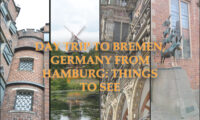 Four-picture montage of things to see in Bremen, Germany