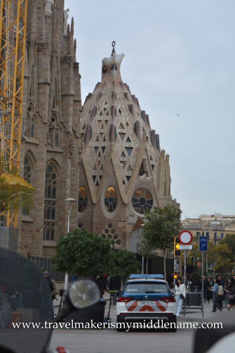 A crypt on the side of La Sagrada Familia church in Barcelona, Spain.