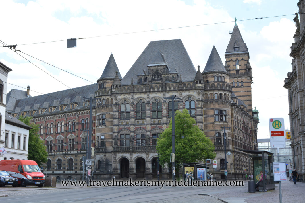 Bus and tram stop in Bremen, Germany